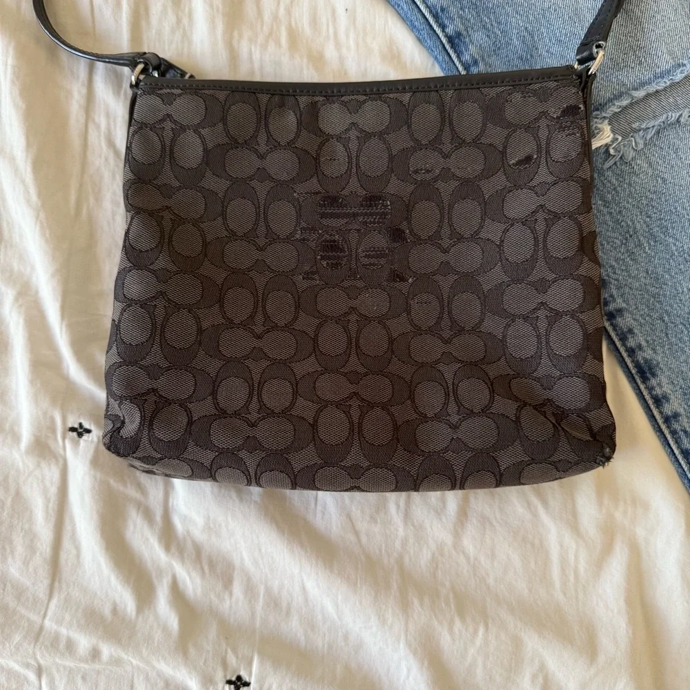 Coach Black with Grey Crossbody Bag‎